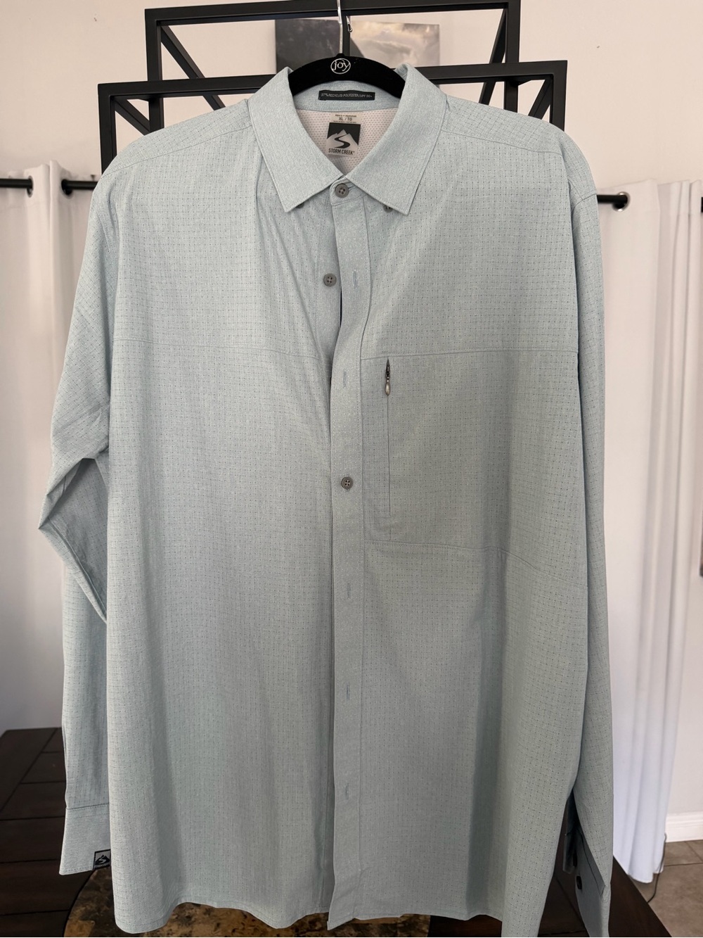 St. John's Bay Men's Light Blue Casual Button-Down Shirt